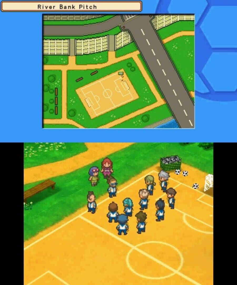 『イナズマイレブン 3: 世界への挑戦!! ボンバー』ゲームスクリーンショット1