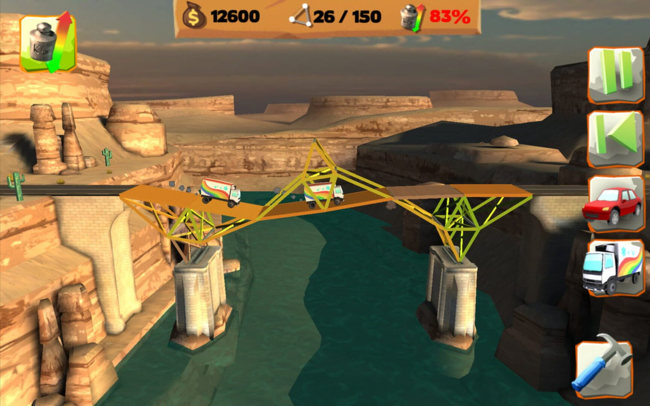 Bridge Constructor Playground gameplay screenshot 1