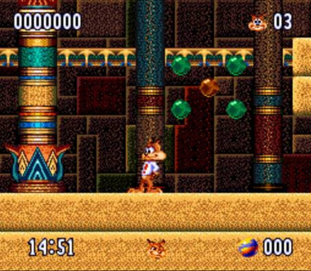 Bubsy 2 gameplay screenshot 1
