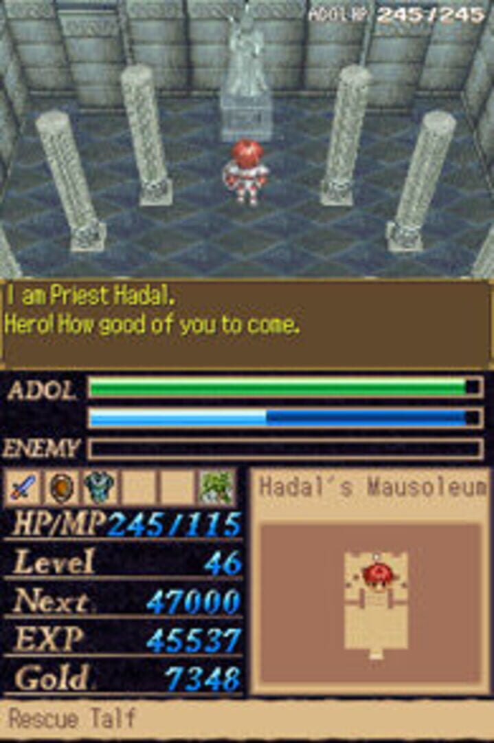 Ys 2 DS gameplay screenshot 2